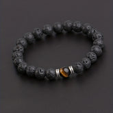 Men’s Fashion Volcanic Rock Bracelet – Natural Lava Stone Beaded Jewelry